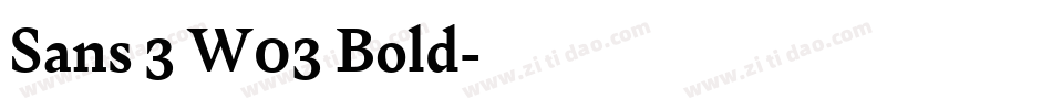 Sans 3 W03 Bold字体转换
